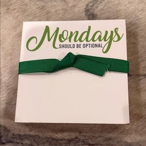 Luxe Green and White Notepad